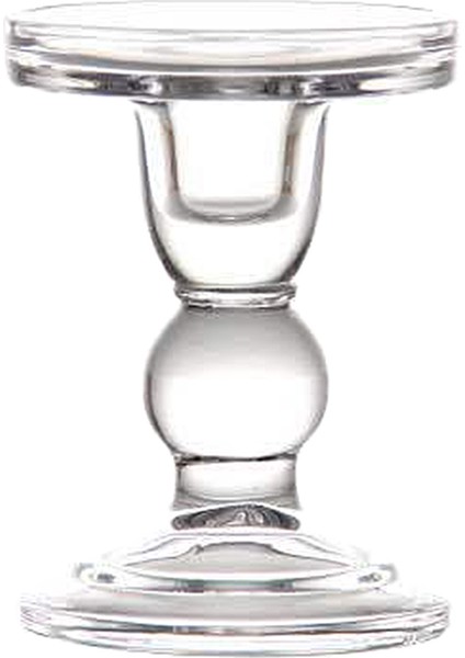 F Fityle Şeffaf Cam Mumluk Mum Standı Şamdan Yüksekliği 11.5 cm (Yurt Dışından)