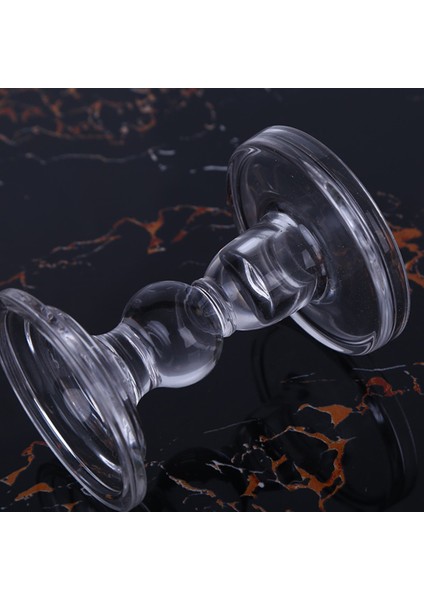 F Fityle Şeffaf Cam Mumluk Mum Standı Şamdan Yüksekliği 11.5 cm (Yurt Dışından)