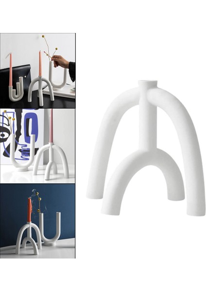 F Fityle Seramik Mumyon Düğün Ev Masası Şamdanlar 19CX18CM (Yurt Dışından)