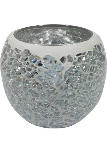 F Fityle Mozaik Cam Çay Işık Mum Eski Şamdan Ome Cafe Shop Decor_ H (Yurt Dışından)