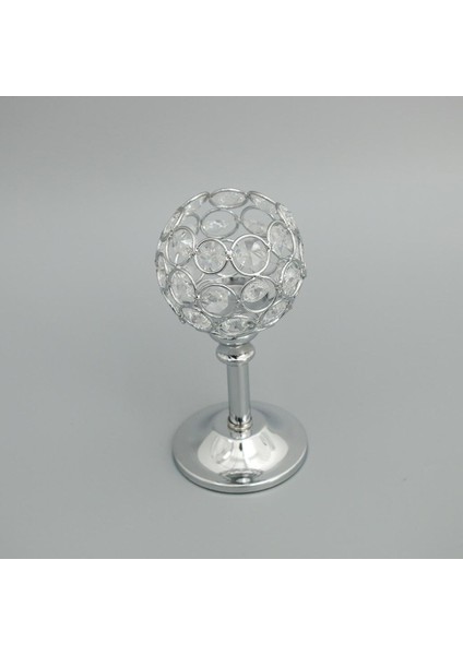 F Fityle Kristal Şamdan Düğün Mumluk Şamdan Candelabra Silver-S Gümüş - S (Yurt Dışından) fırsatları