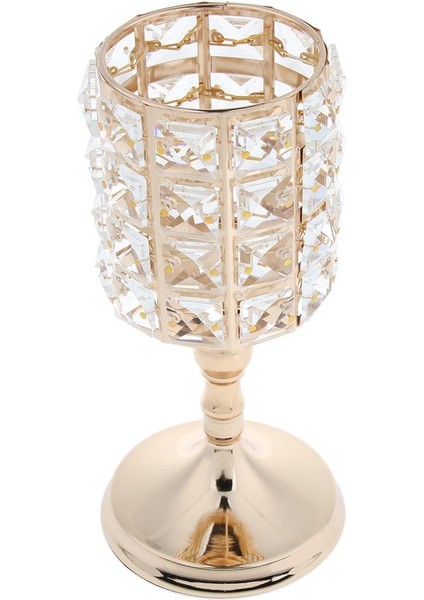 F Fityle 22CM Romantik Bling Kristal Adventive Tealight Şamdan Düğün Centerpieces # 3 L (Yurt Dışından)