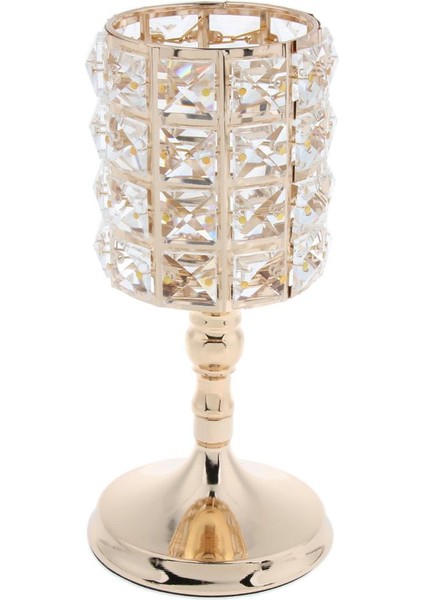F Fityle 22CM Romantik Bling Kristal Adventive Tealight Şamdan Düğün Centerpieces # 3 L (Yurt Dışından)