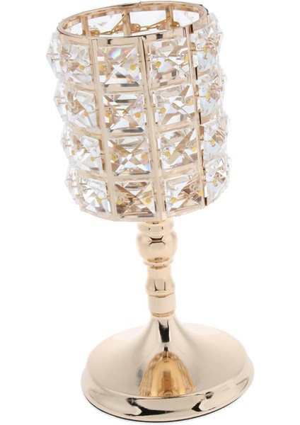 F Fityle 22CM Romantik Bling Kristal Adventive Tealight Şamdan Düğün Centerpieces # 3 L (Yurt Dışından)