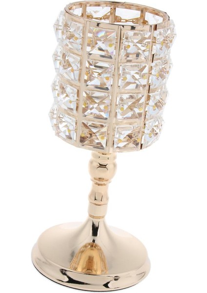 F Fityle 22CM Romantik Bling Kristal Adventive Tealight Şamdan Düğün Centerpieces # 3 L (Yurt Dışından)