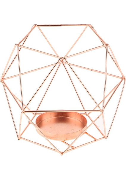 F Fityle 6 Adet 3D Geometrik Düğün Şamdan Adil Mum Tealight Tutucu Gold1 (Yurt Dışından)