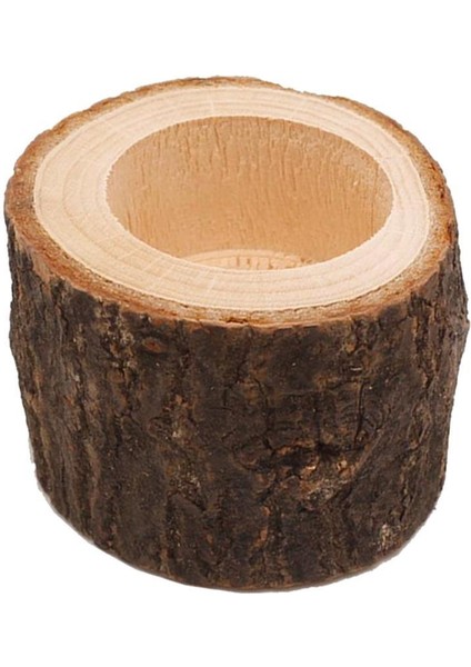 F Fityle Doğal Stump Adil Tealight Mumluk Ahşap Şamdan Saksı 4.2 cm 6x4.2 cm (Yurt Dışından)