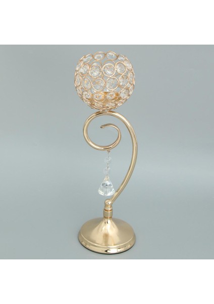 F Fityle Küre Ayağı Kristal Mum Çay Işık Tutucu Düğün Centerpiece 35 cm Altın (Yurt Dışından) fırsatları