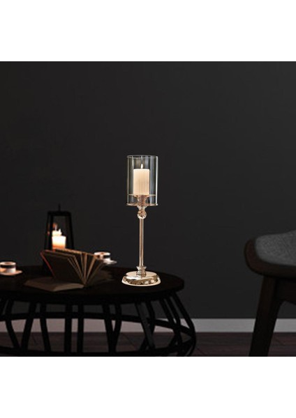 F Fityle Cam Ayağı Mumluk Standı Metal Şamdan Candlestick Düğün Dekor L (Yurt Dışından) modelleri