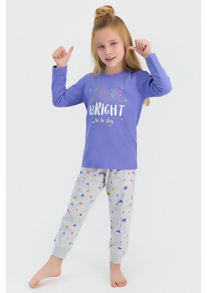 2594 Shine Bright Like The Stars Kız Çocuk Pijama Takımı