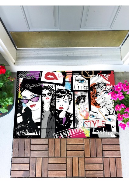 Fashion Style Kapı Önü Paspası Dekoratif Kapı Paspası Dış Mekan Paspas Ev Içi Paspası 45X70CM