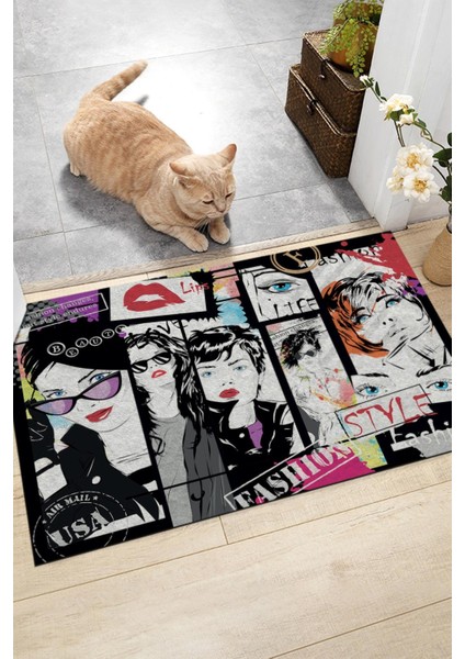 Fashion Style Kapı Önü Paspası Dekoratif Kapı Paspası Dış Mekan Paspas Ev Içi Paspası 45X70CM