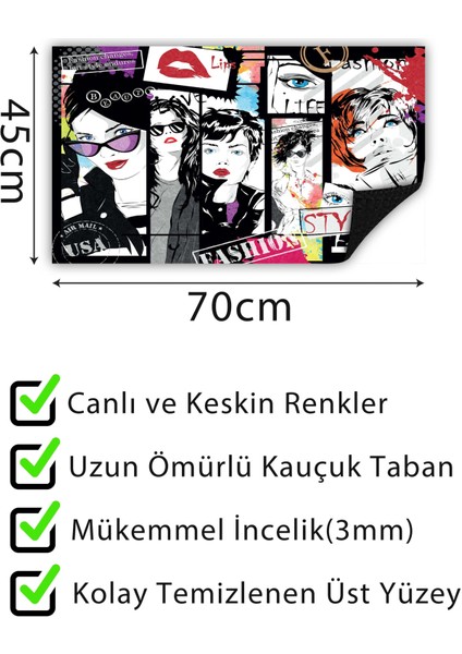 Fashion Style Kapı Önü Paspası Dekoratif Kapı Paspası Dış Mekan Paspas Ev Içi Paspası 45X70CM