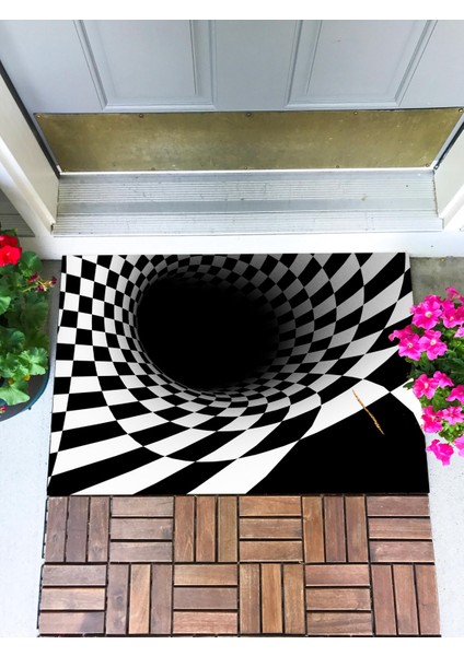 Ilizyon Kapı Önü Paspası Dekoratif Kapı Paspası Dış Mekan Paspas Ev Içi Paspası 45X70CM