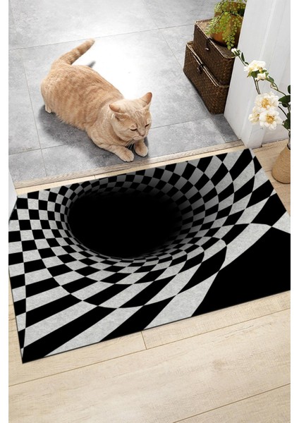 Ilizyon Kapı Önü Paspası Dekoratif Kapı Paspası Dış Mekan Paspas Ev Içi Paspası 45X70CM