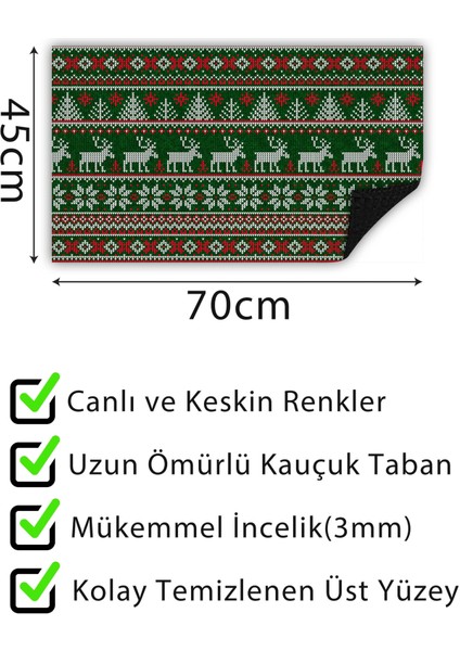 Örme Dekoratif Kapı Önü Paspası Dekoratif Kapı Paspası Dış Mekan Paspas Ev Içi Paspası 45X70CM