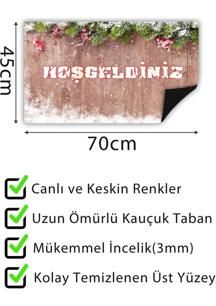 Hoşgeldiniz Dekoratif Kapı Önü Paspası Dekoratif Kapı Paspası Dış Mekan Paspas Ev Içi Paspası 45X70CM