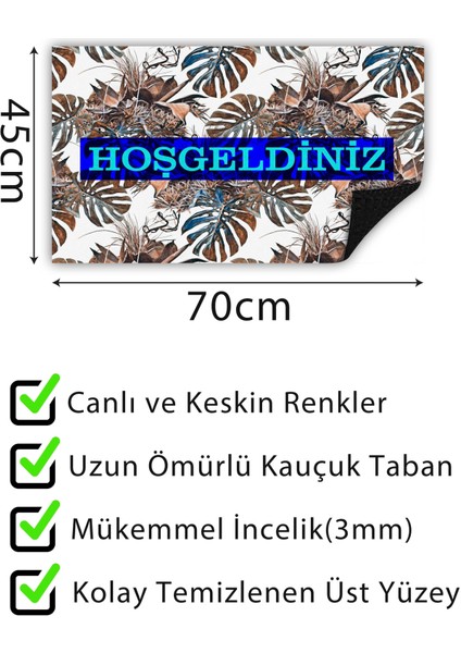 Hoşgeldiniz Kapı Önü Paspası Dekoratif Kapı Paspası Dış Mekan Paspas Ev Içi Paspası 45X70CM