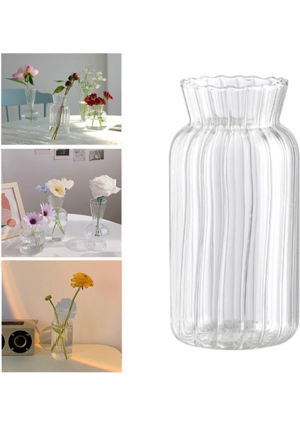 F Fityle Temizle Cam Çiçek Vazo Kök Bitki Kavanoz Masa Çiçek Ekran Dekor 5.5X12.5 cm (Yurt Dışından)