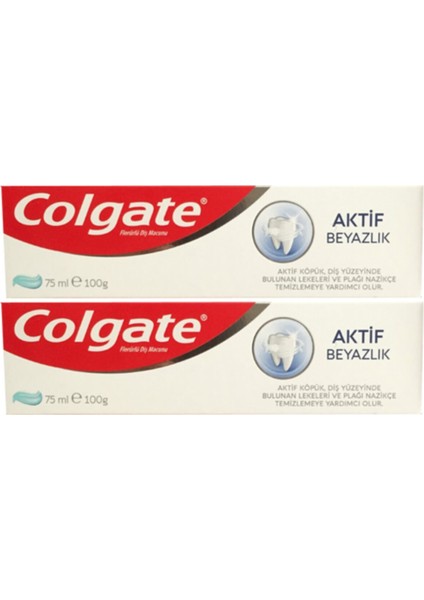 Colgate Aktif Beyazlık Diş Macunu 75 ml 2li Paket