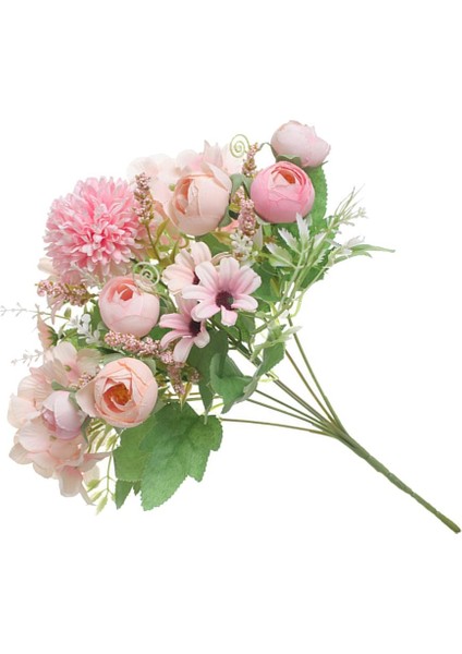 F Fityle 7 Yapay Bracketplant Asılı Çelenk Sanatı Açık Pembe Demet (Yurt Dışından) modelleri