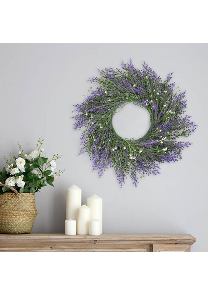 F Fityle Yapay Lavanta Çiçek Çelenk Garland Kapı Çiftlik Evi Dekor Spiderwort (Yurt Dışından) modelleri