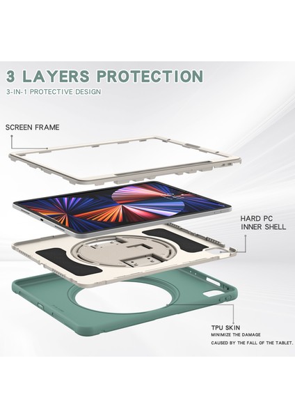 Ipad Pro 12.9 2021 Için Pc + Tpu Kılıf (Yurt Dışından)