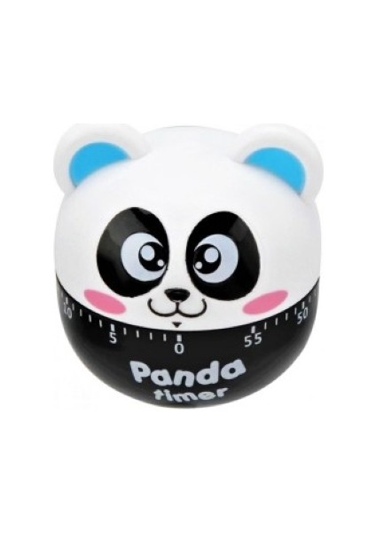 Beyaz Yaratıcı Mekanik Cartoon Panda Timer 60 Dakika Sevimli Plastik Zamanlayıcı