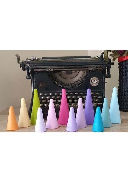 Kırt Kırt Ahşap Waldorf Ormanı Piramit 12'li Set Pastel Boyalı fiyatları