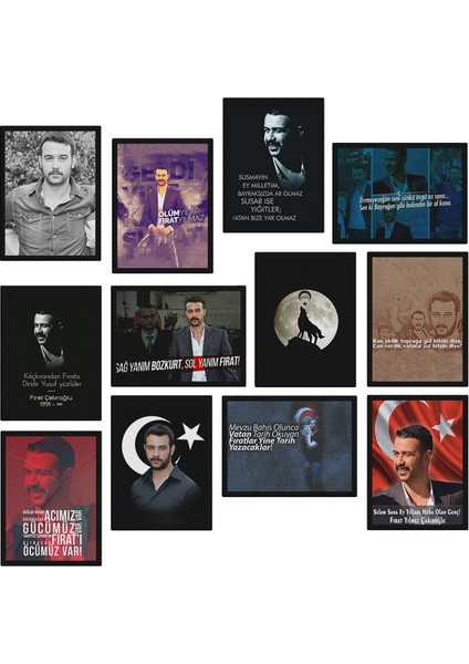 Fırat Yılmaz Çakıroğlu 12 Parça Mdf Tablo