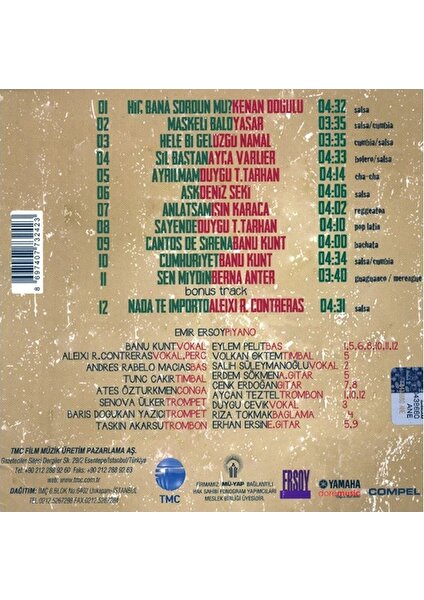 Emir Ersoy & Projecto Cubano – Karnaval CD