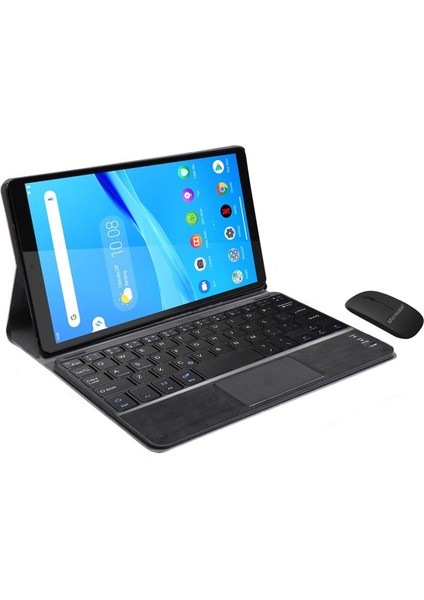 Lenovo Tab M8 TB-8505F Bluetooth Touchpad Klavye + Bluetooth Mouse + Standlı Kılıf - Bkk7