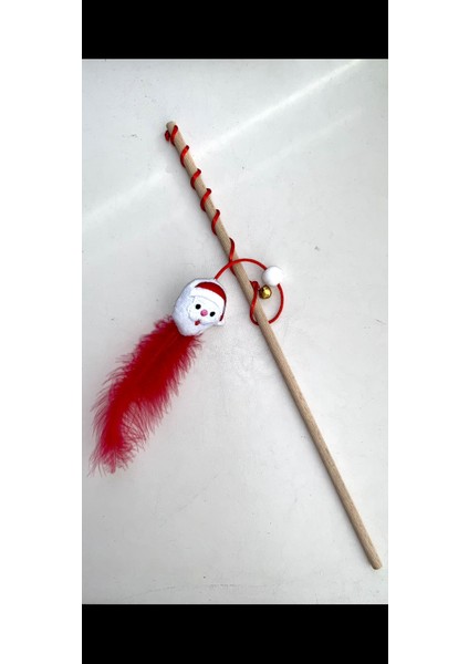 Peluş Oyuncak Noel Baba Figürlü Çanlı Kedi Oltası
