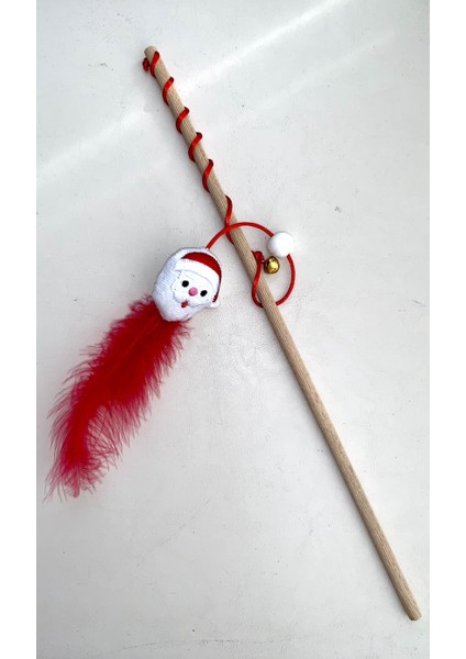 Peluş Oyuncak Noel Baba Figürlü Çanlı Kedi Oltası fırsatları