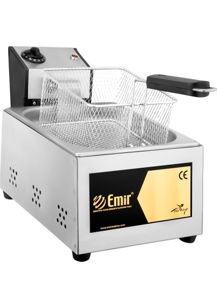 Emirmakine Büfe Tipi 8 Litre Elektrikli Fritöz Makinesi 1-Kalite
