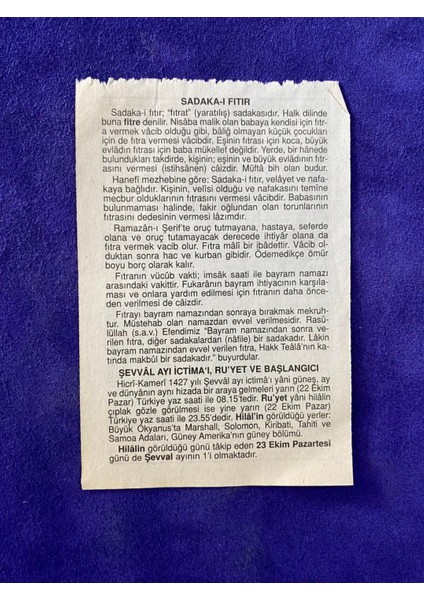 21 Ekim 2006 Takvim Yaprağı - Nostalji Koleksiyonluk Takvim Yaprağı