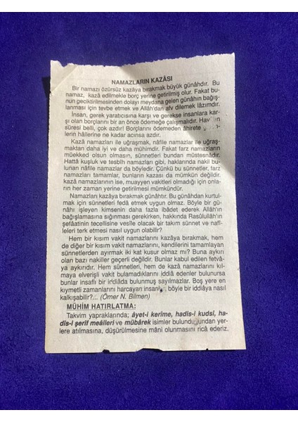 3 Aralık 2005 Takvim Yaprağı - Nostalji Koleksiyonluk Takvim Yaprağı