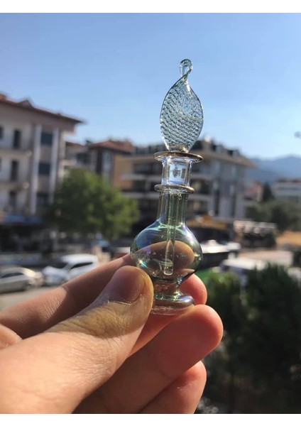 Osmanlı Işlemeli Esans Şişesi - El Yapımı Üfleme Cam Parfüm Şişesi fırsatları