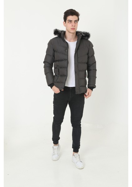 Su Gecirmez Içi Polarlı Kapişonlu Kürklü Spor Mont fiyatları