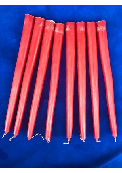 Kırmızı Şamdan Mumu - 26CM x 22MM Şamdan Konik Mum modelleri