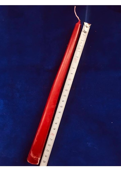 Kırmızı Şamdan Mumu - 26CM x 22MM Şamdan Konik Mum indirimleri