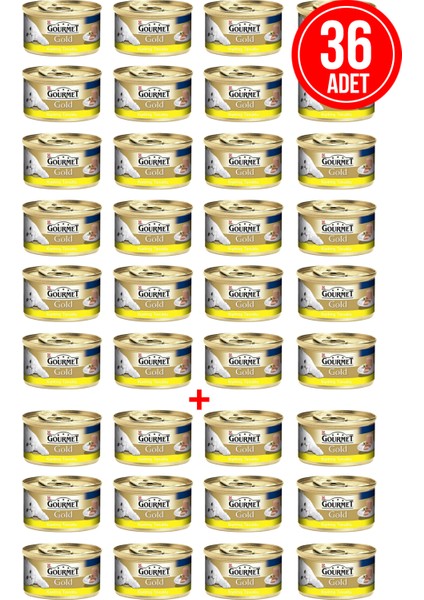 Gourmet Gold Kıyılmış Tavuklu Yetişkin Kedi Konservesi 85 gr x 36