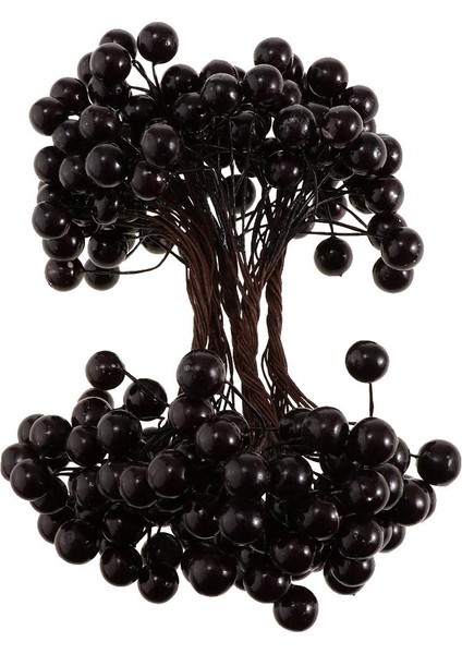 F Fityle 40-Çilek Yapay Holly Berry Kök 13CM - Noel Ağacı Dekor Siyah (Yurt Dışından)