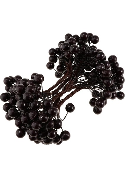 F Fityle 40-Çilek Yapay Holly Berry Kök 13CM - Noel Ağacı Dekor Siyah (Yurt Dışından) modelleri