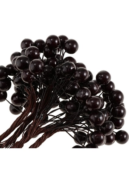 F Fityle 40-Çilek Yapay Holly Berry Kök 13CM - Noel Ağacı Dekor Siyah (Yurt Dışından) fırsatları