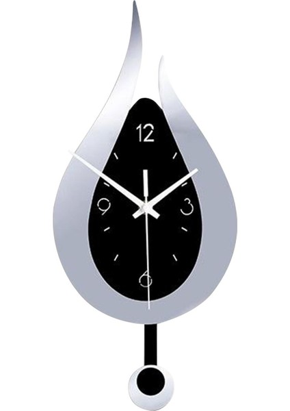 F Fityle Modern Pendulum Mutfak Duvar Saatleri Pil Kumandalı Dekoratif Gümüş (Yurt Dışından) fiyatları