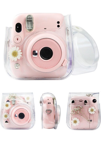 Instax Mini 11 9 8 için Kamera Kılıfı - Pembe (Yurt Dışından)