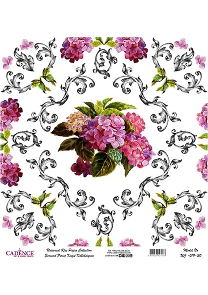 Uc 019 Çiçek Serisi Pirinç Dekopaj 30 x 30