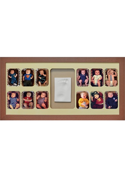 Baby Memory Prints El ve Ayak İzi 12 Aylık Çerçeve