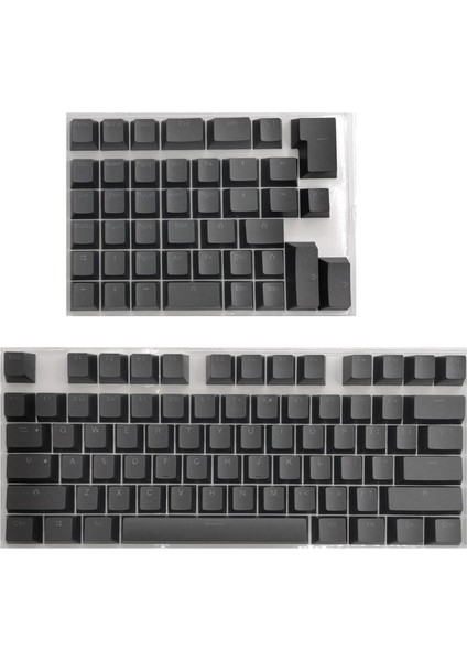 Pbt Keycaps Anti-Gres Mini Için 61 64 68 71 82 84 Düzen Klavye Siyah (Yurt Dışından)